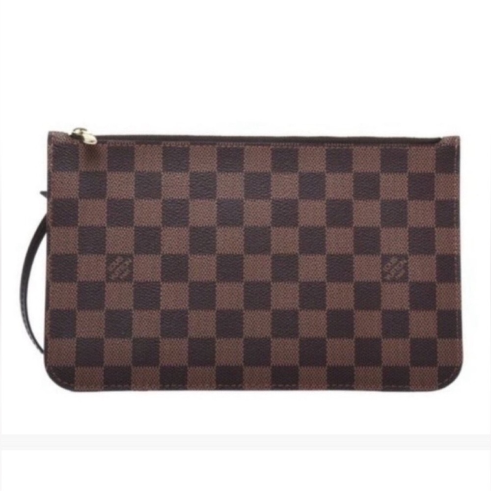 Louis Vuitton Damier Ebene Neverful Pouch Clutch